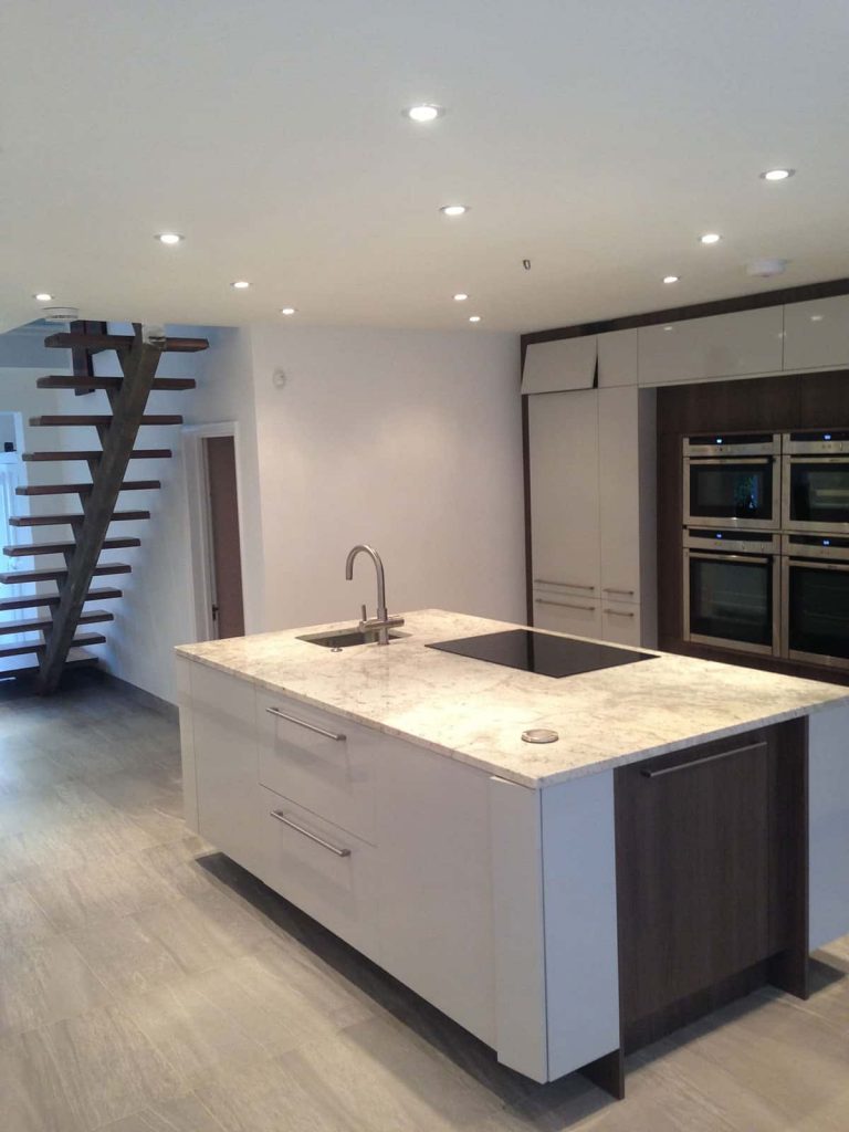 Luxury kitchen extension with bespoke island, The Chine project